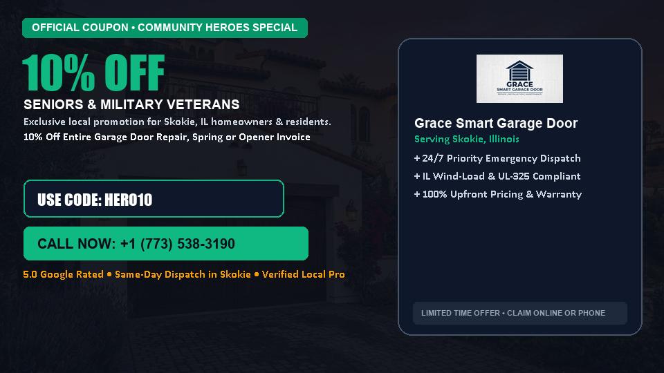 10% OFF Senior, Military & First Responder Discount in Skokie, IL - Grace Smart Garage Door